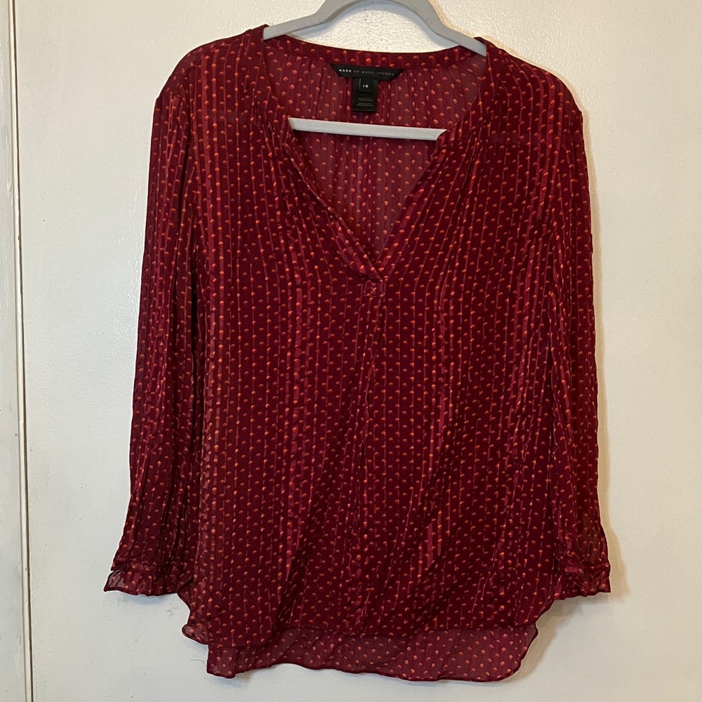 Marc By Marc Jacobs Deep Red Blouse
